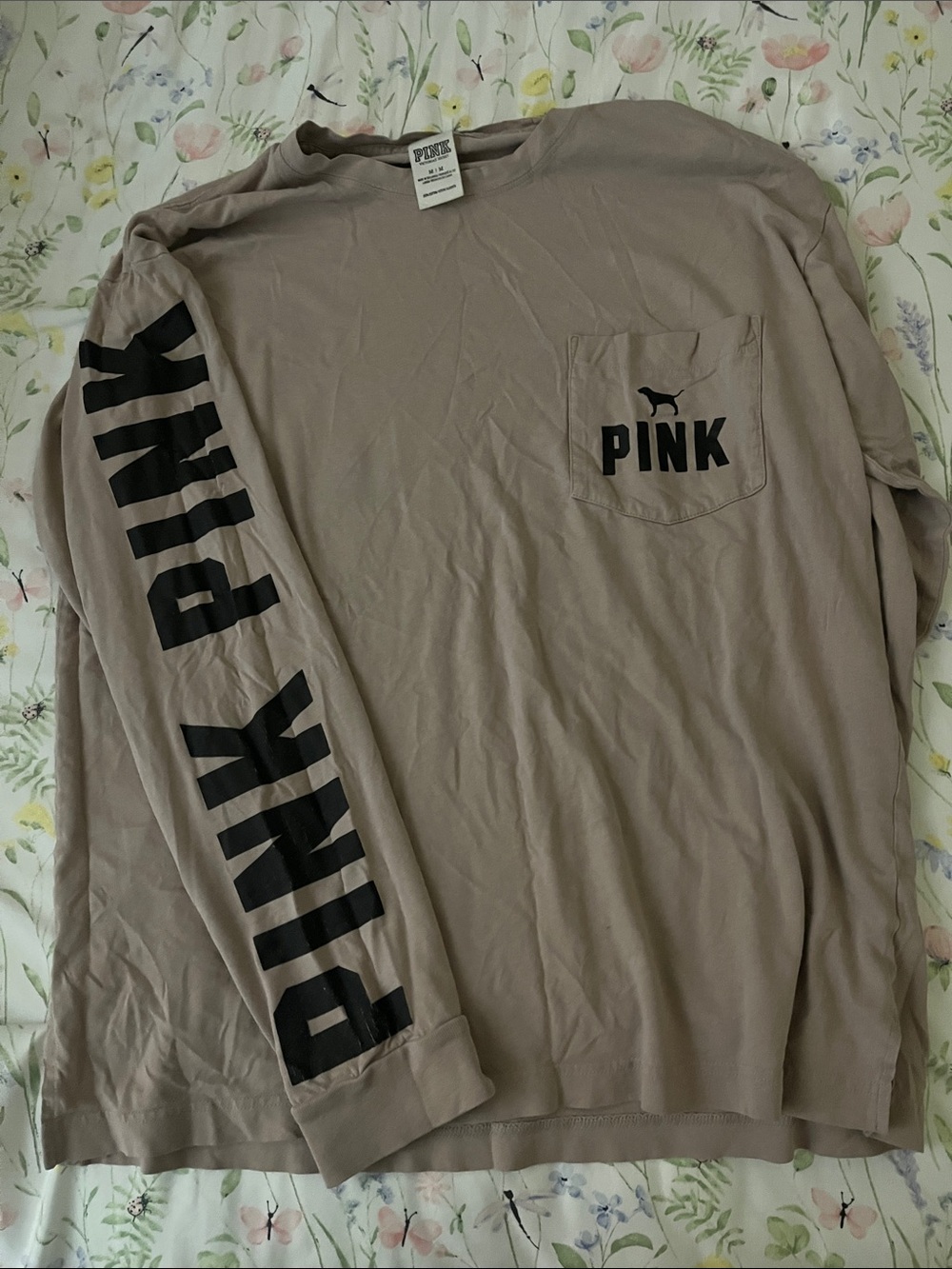 PINK Victoria's Secret by Victoria's Secret womens Long-Sleeve Pocket Tee